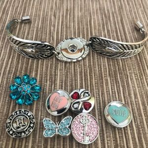 Bracelet with various pop charms